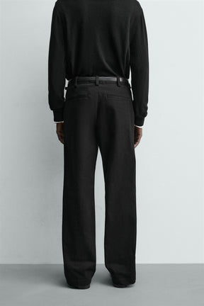 FLARE FIT TWILL TROUSERS - Image 3