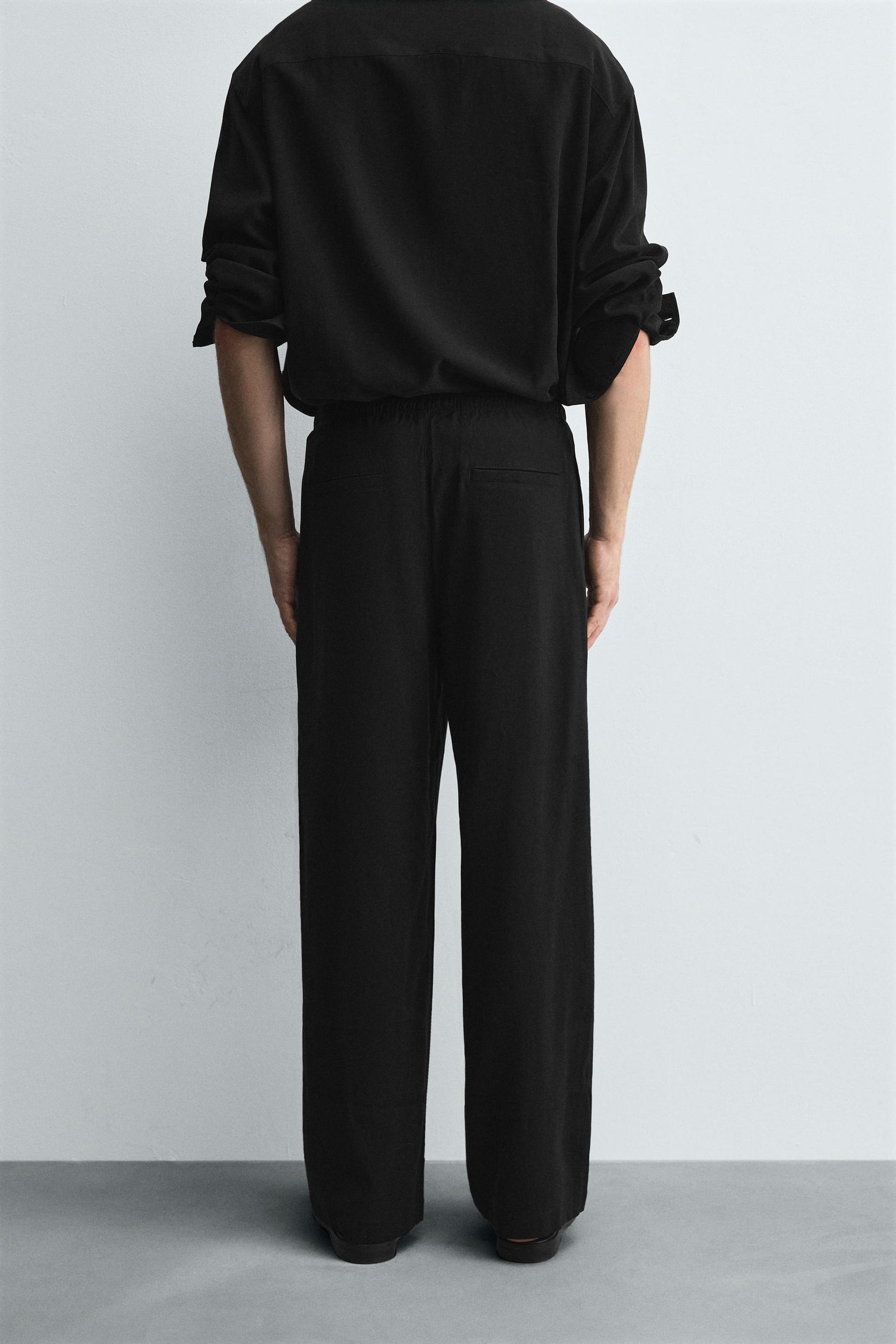 RELAXED FIT FLOWING TROUSERS - Image 3
