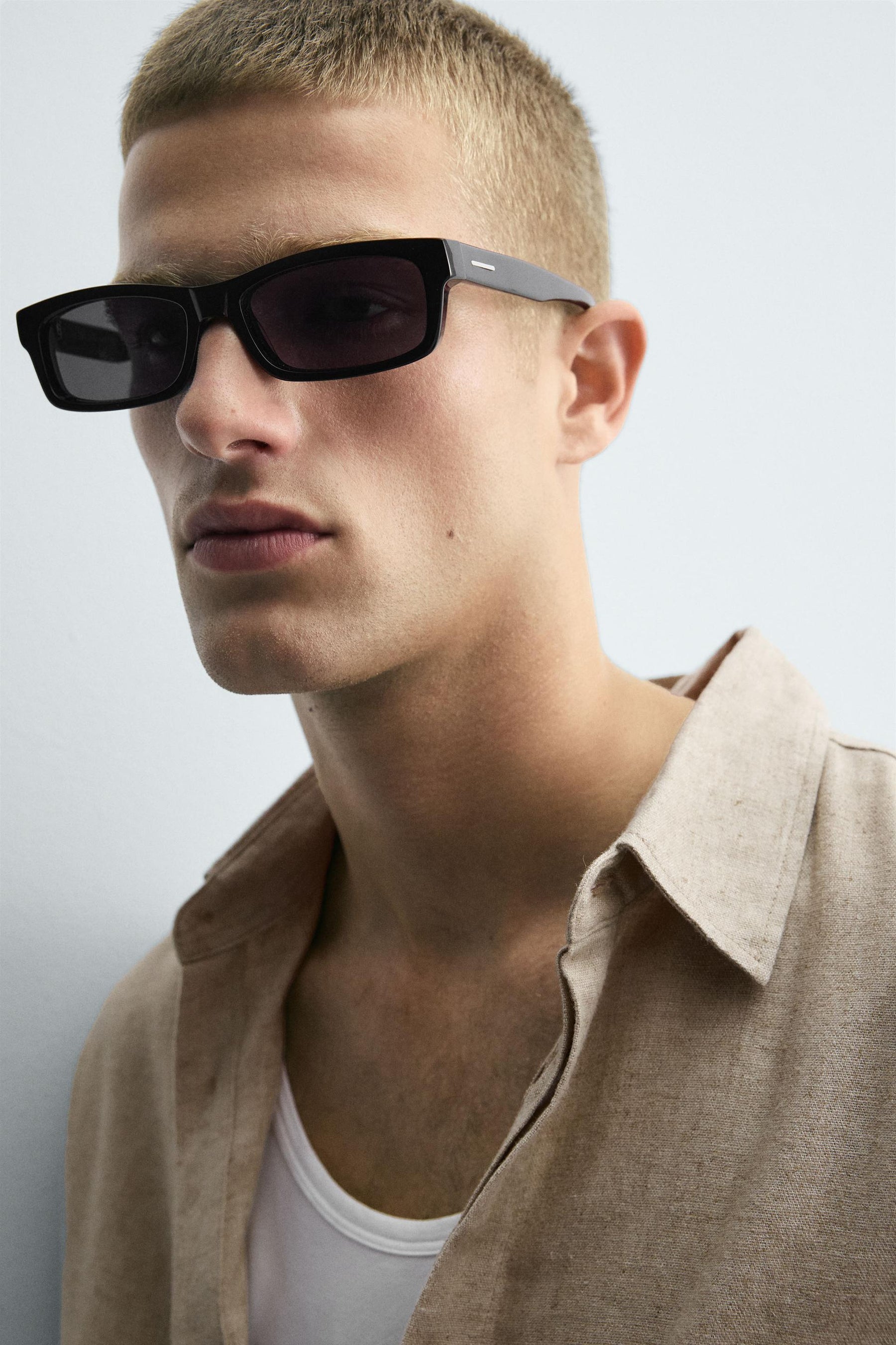 LINEN/VISCOSE TIE SHIRT - Image 7