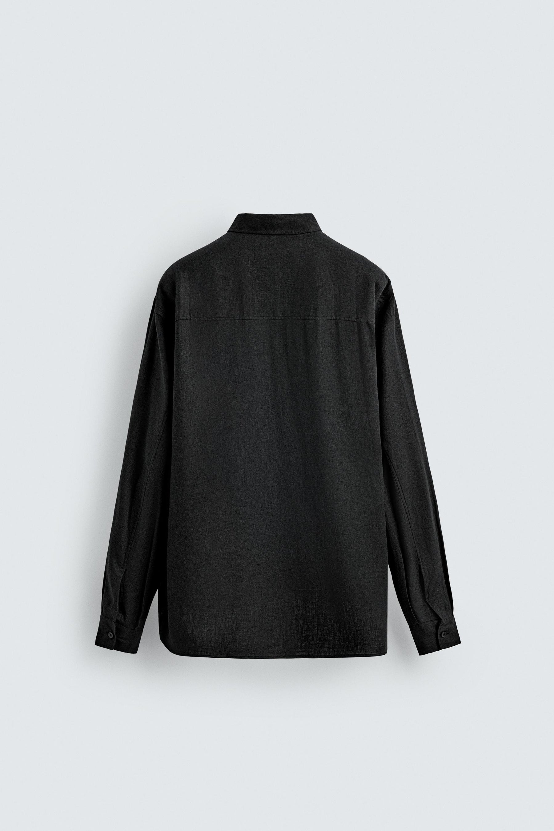 LINEN/VISCOSE TIE SHIRT - Image 7