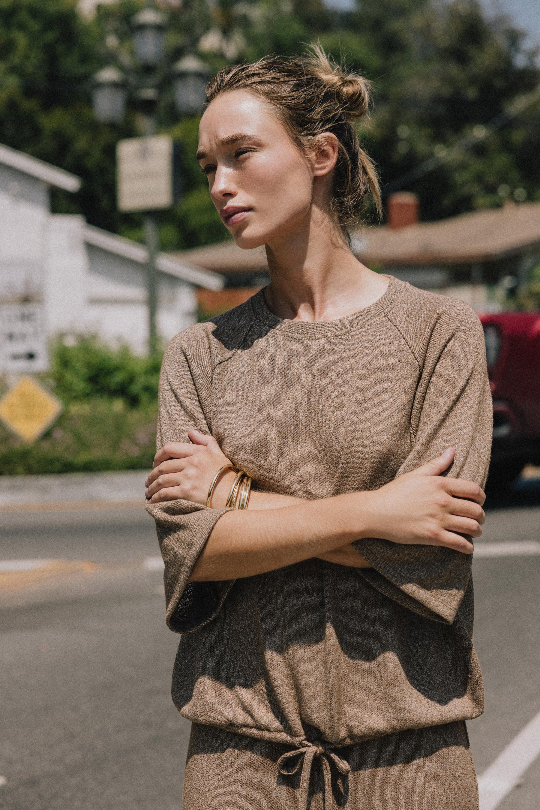 Cut-Out Knit Shirt