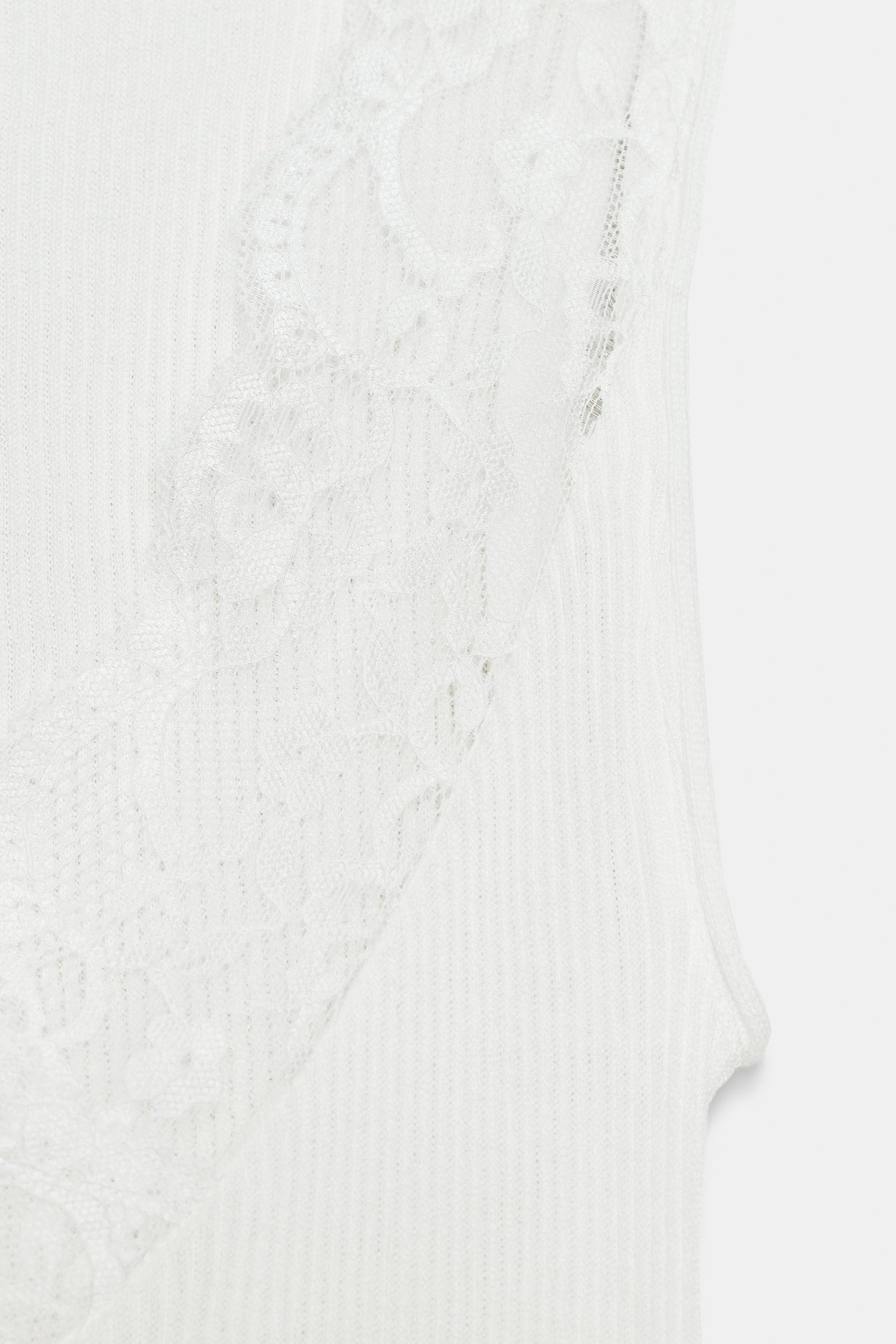 LACE RIBBED SHIRT