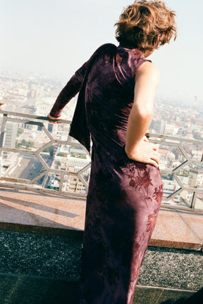 LONG PRINTED SCARF DRESS - Image 4