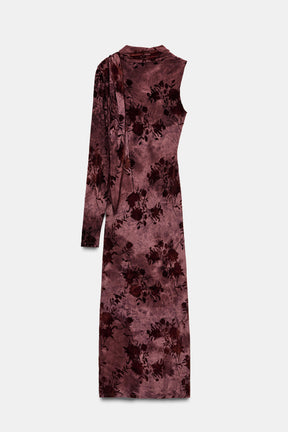 LONG PRINTED SCARF DRESS - Image 7