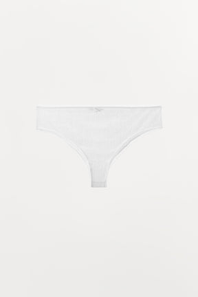 Satin-Bow Pointelle Briefs