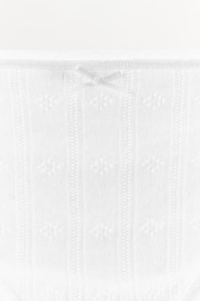 Satin-Bow Pointelle Briefs