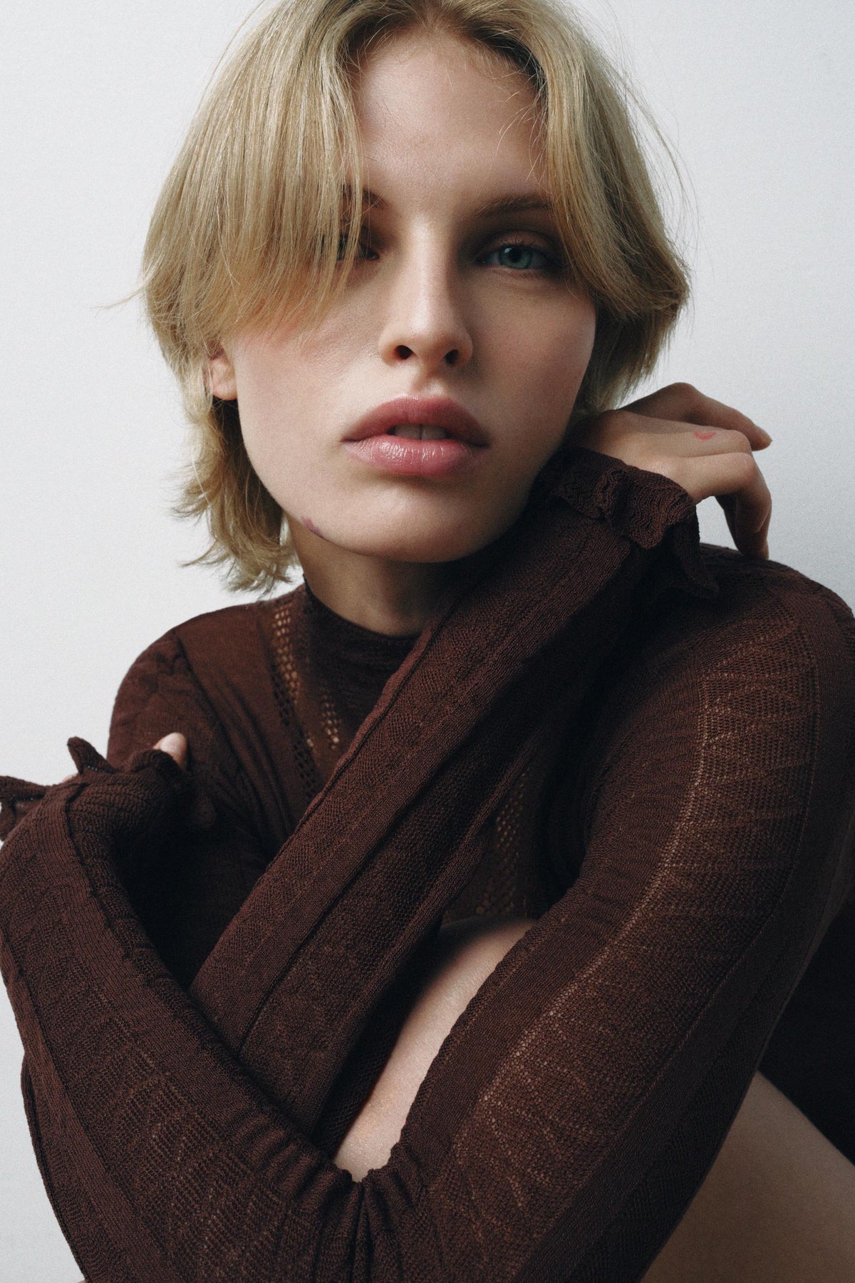 CONTRAST KNIT BODYSUIT