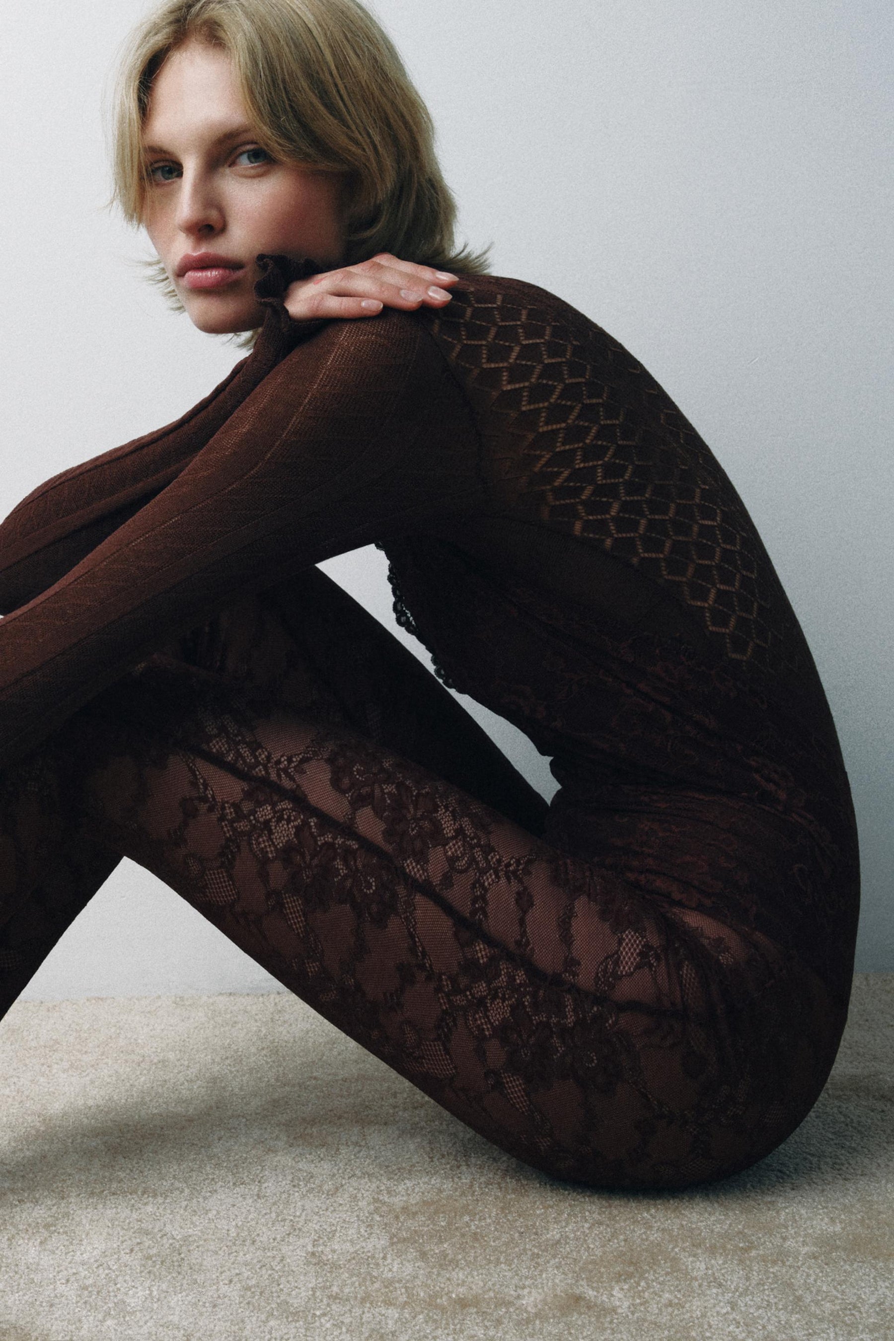 CONTRAST KNIT BODYSUIT