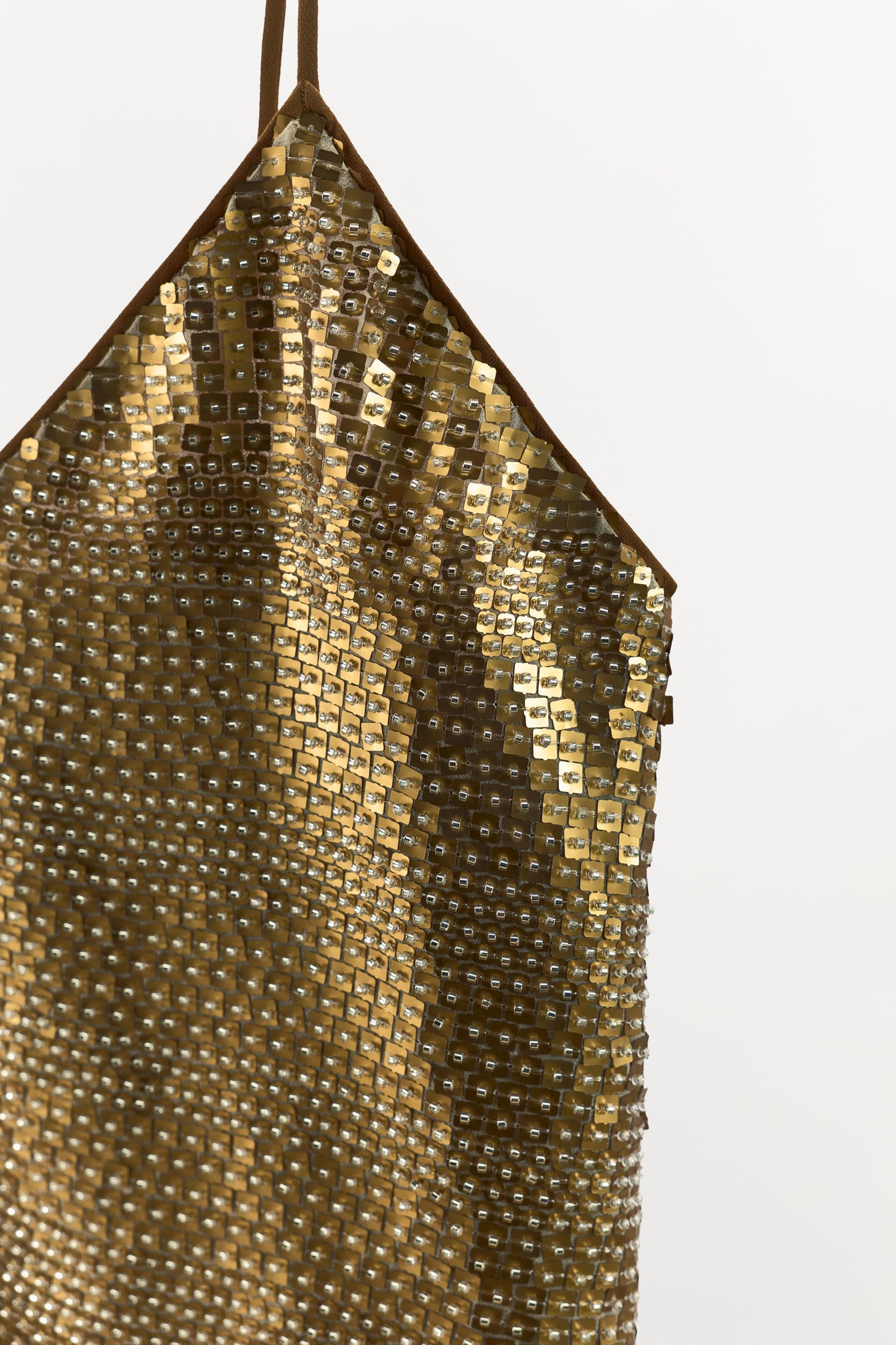 Sequinned beaded strappy top