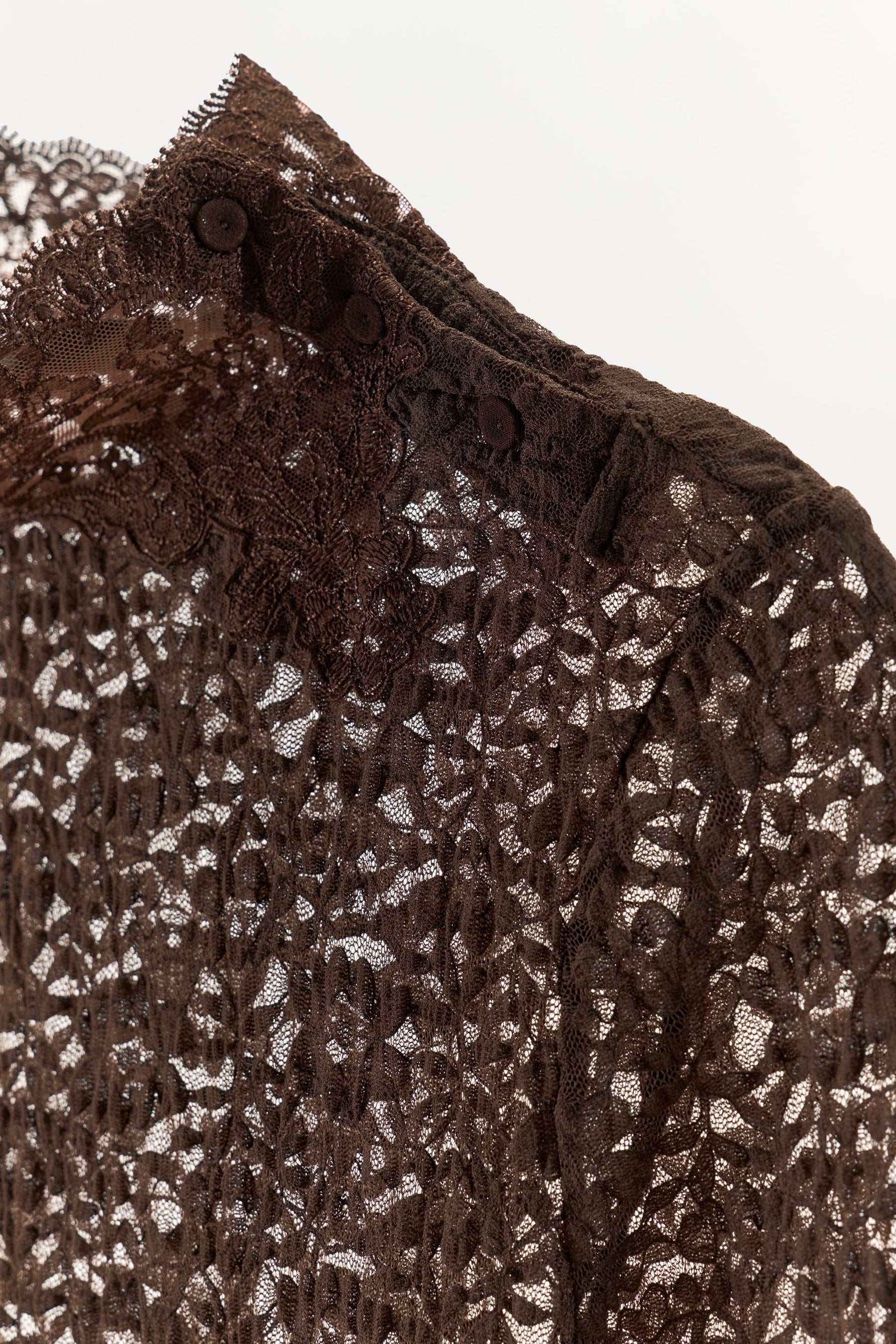 Lace High-Neck Shirt