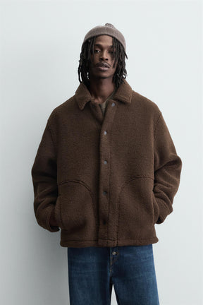 FAUX SHEARLING OVERSHIRT - Image 2