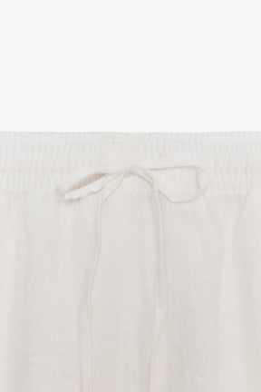 Drawstring Mini Shorts