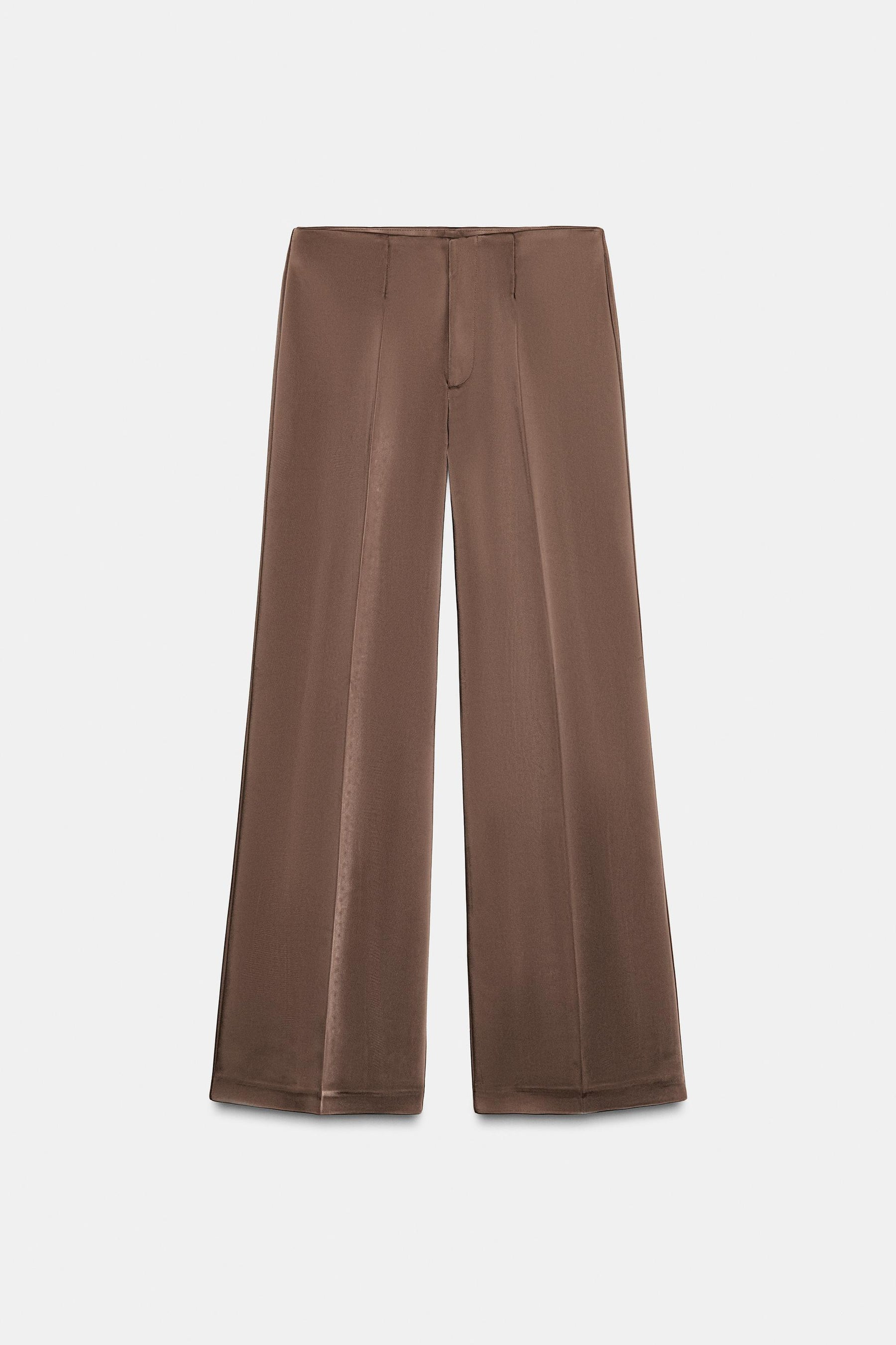 Satin High-Waist Trousers