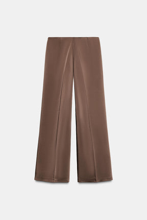 Satin High-Waist Trousers