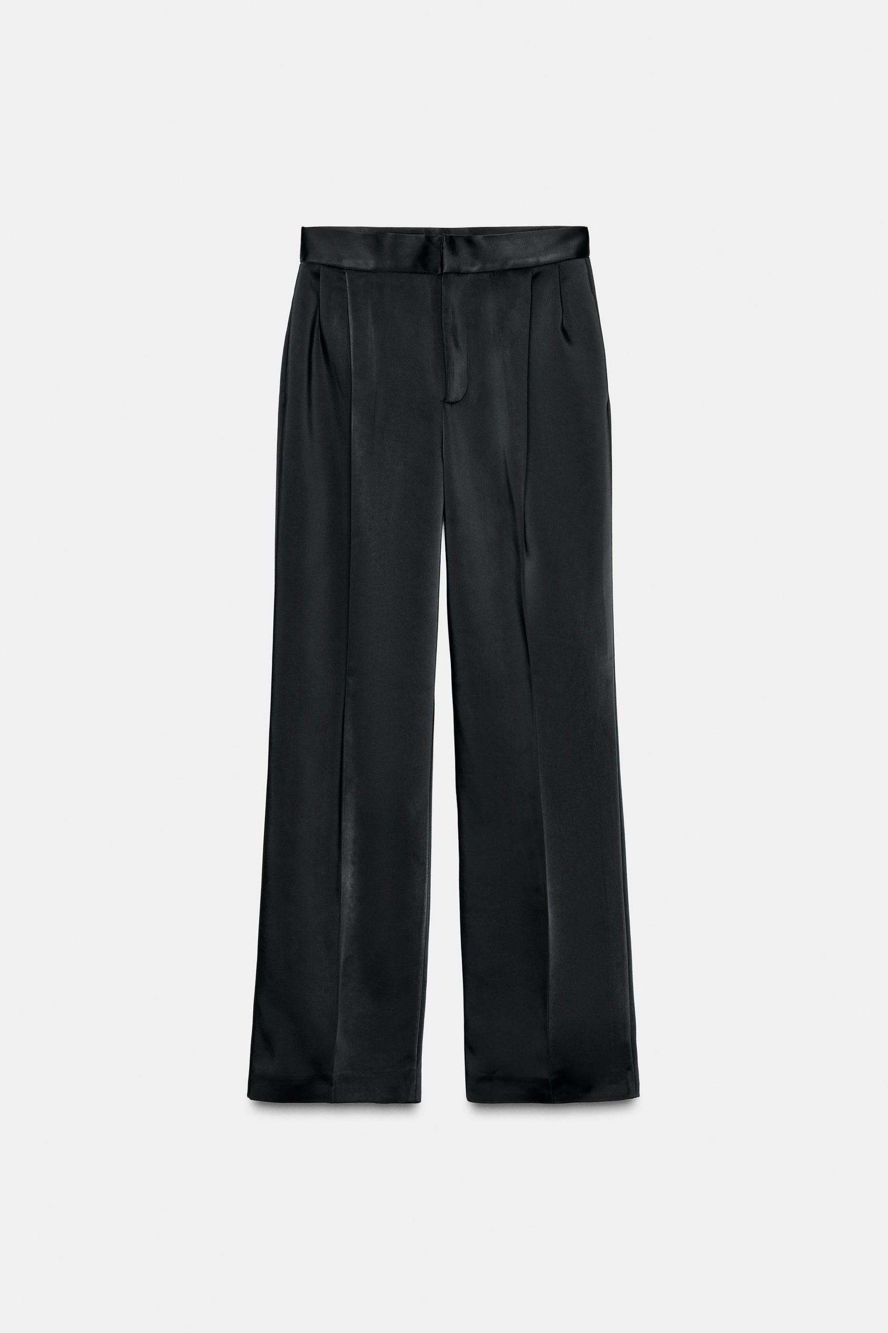 SATIN PLEATED TROUSERS