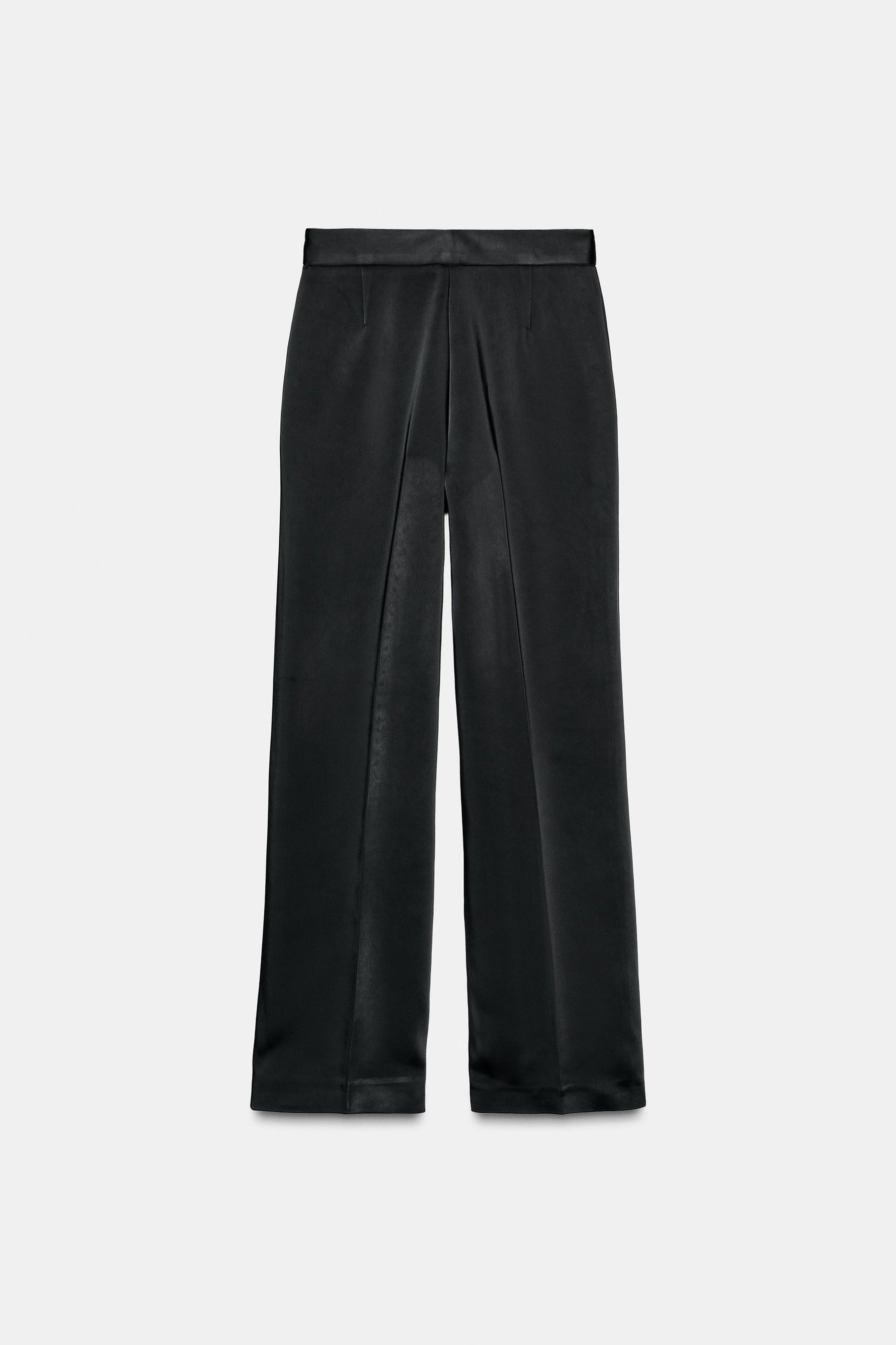 SATIN PLEATED TROUSERS