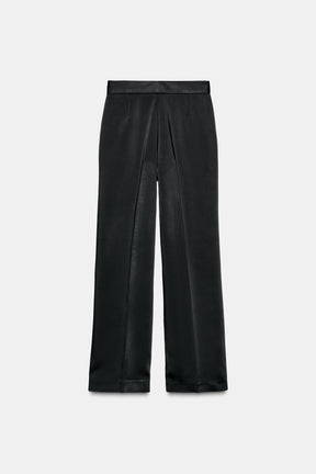 SATIN PLEATED TROUSERS
