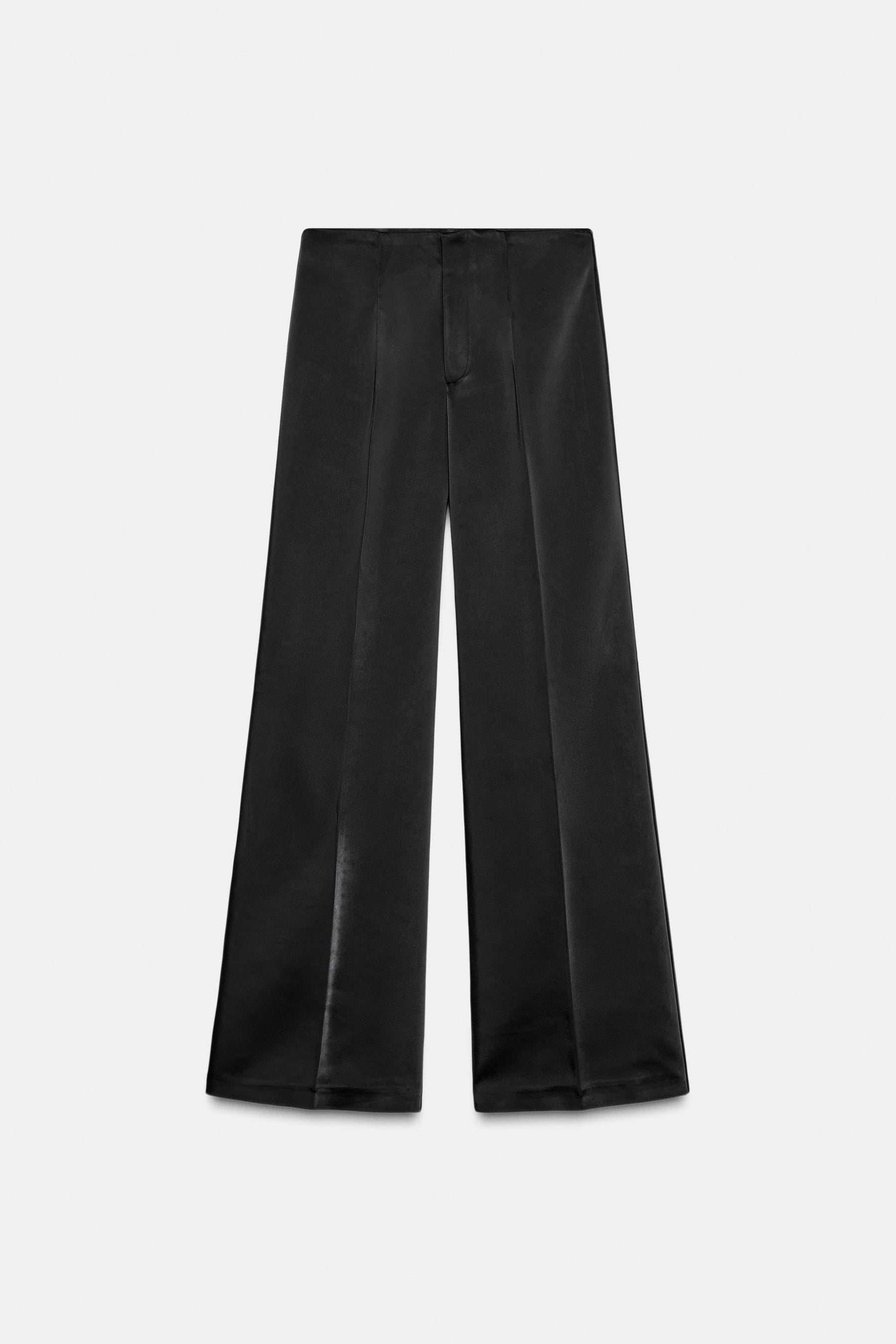 Satin High-Waist Trousers
