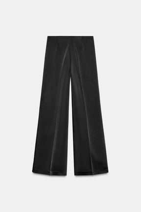 Satin High-Waist Trousers