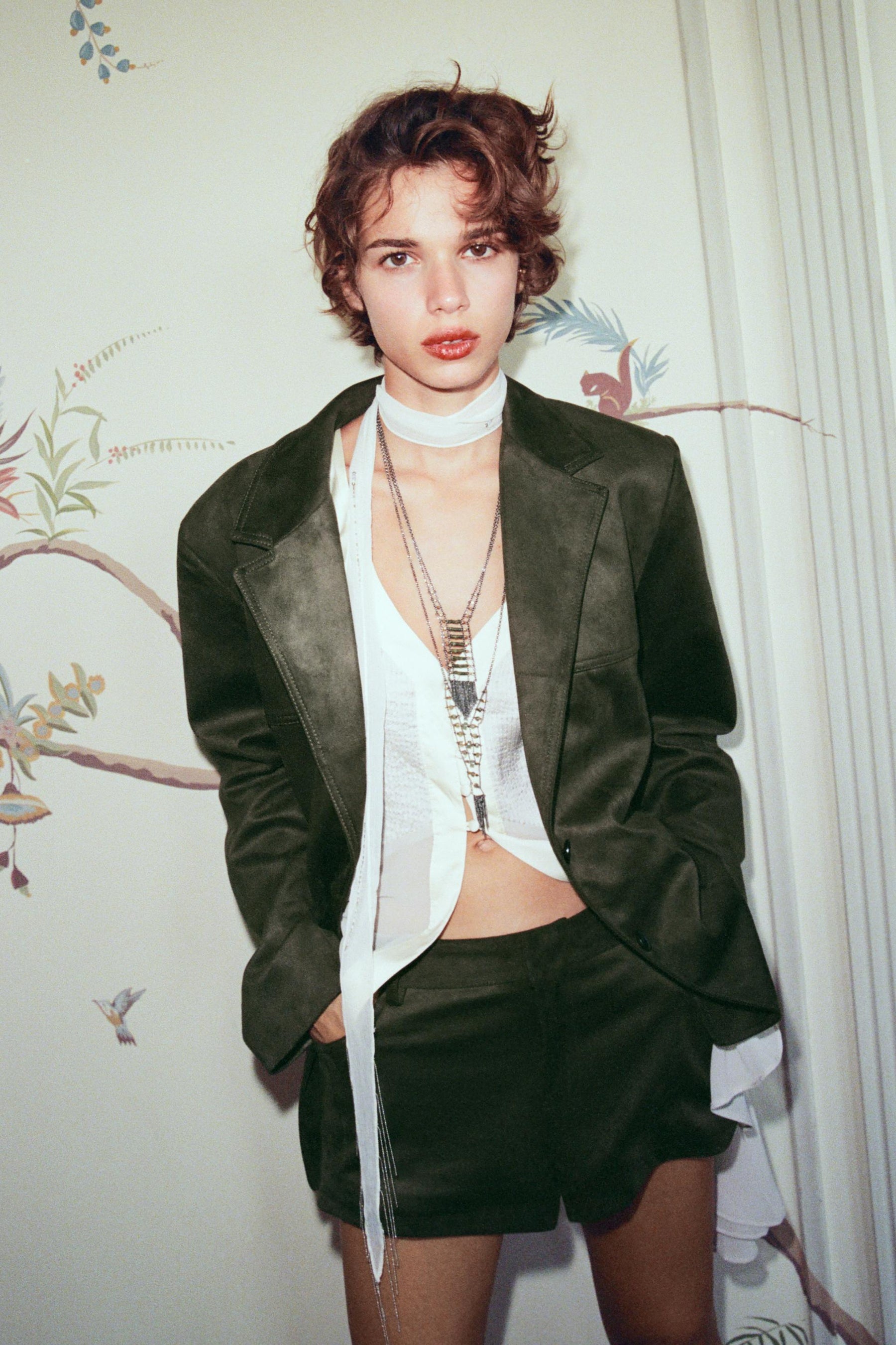 SUEDE EFFECT MINI SHORTS