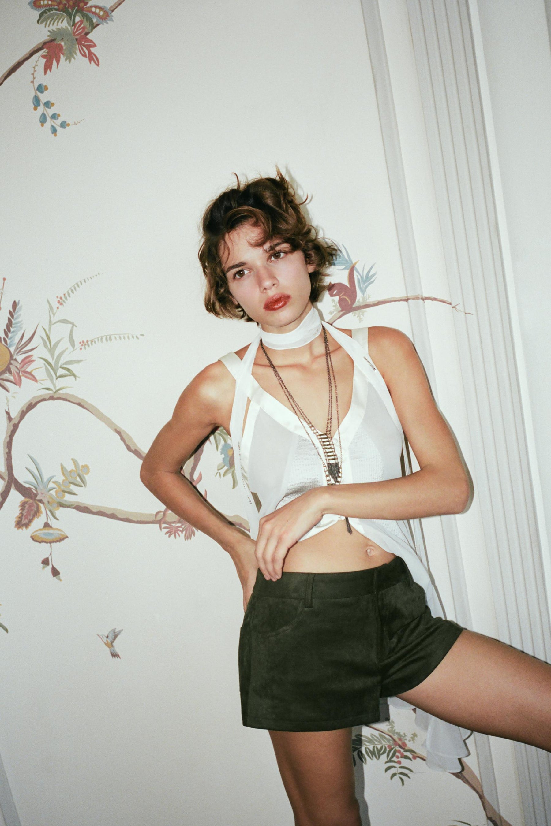 SUEDE EFFECT MINI SHORTS