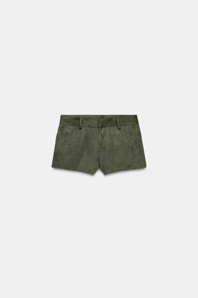 SUEDE MINI SHORTS
