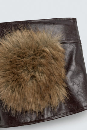 Leather Effect Mini Shorts