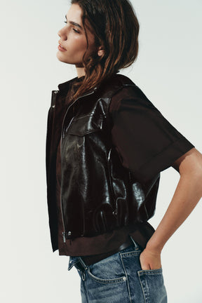 FAUX LEATHER VEST - Image 3