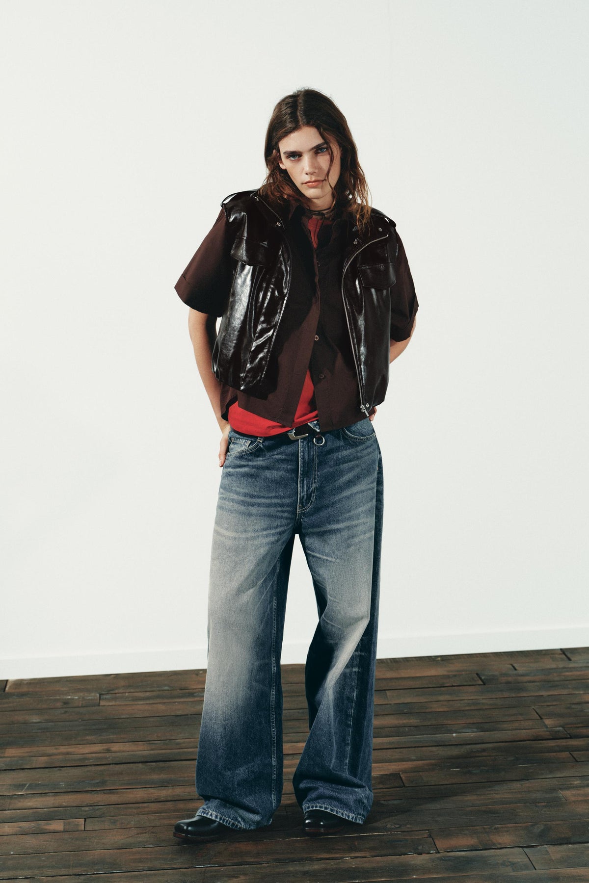 FAUX LEATHER VEST - Image 1