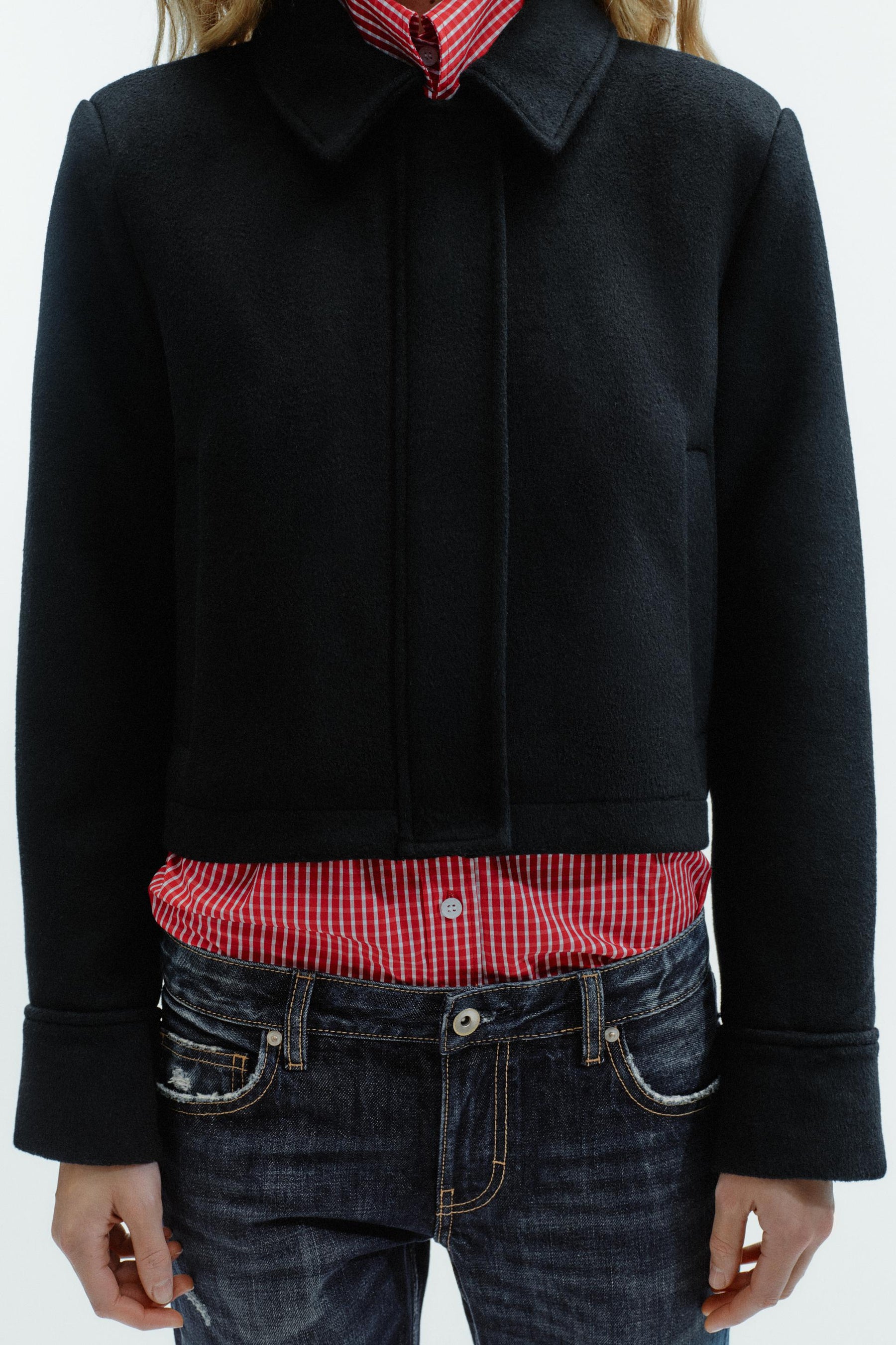 WOOL BLEND JACKET WITH POCKETS - Image 3