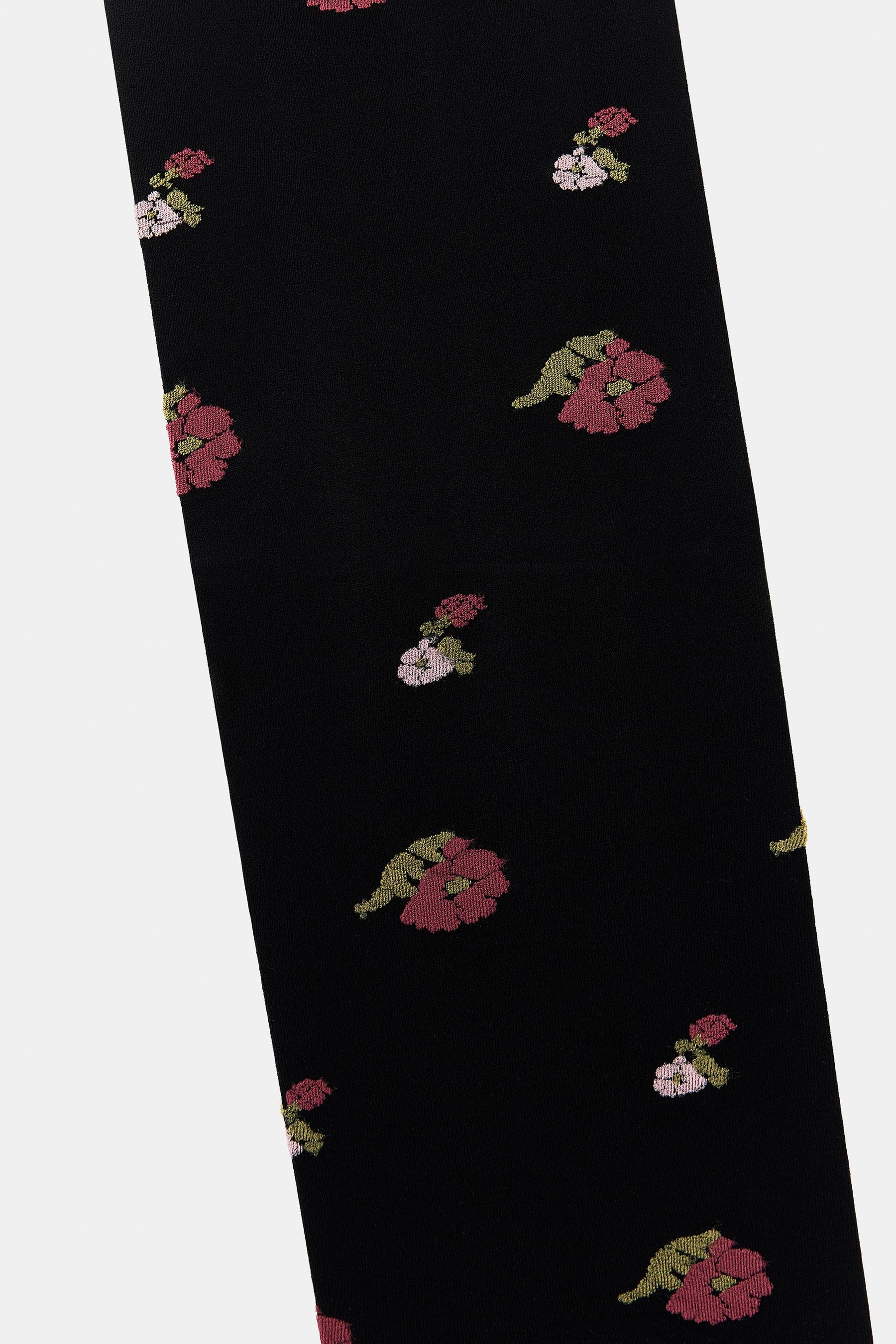 FLORAL JACQUARD TIGHTS