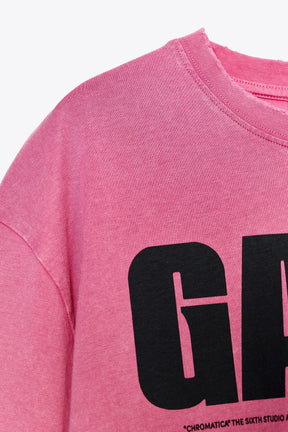 Washed-effect T-shirt