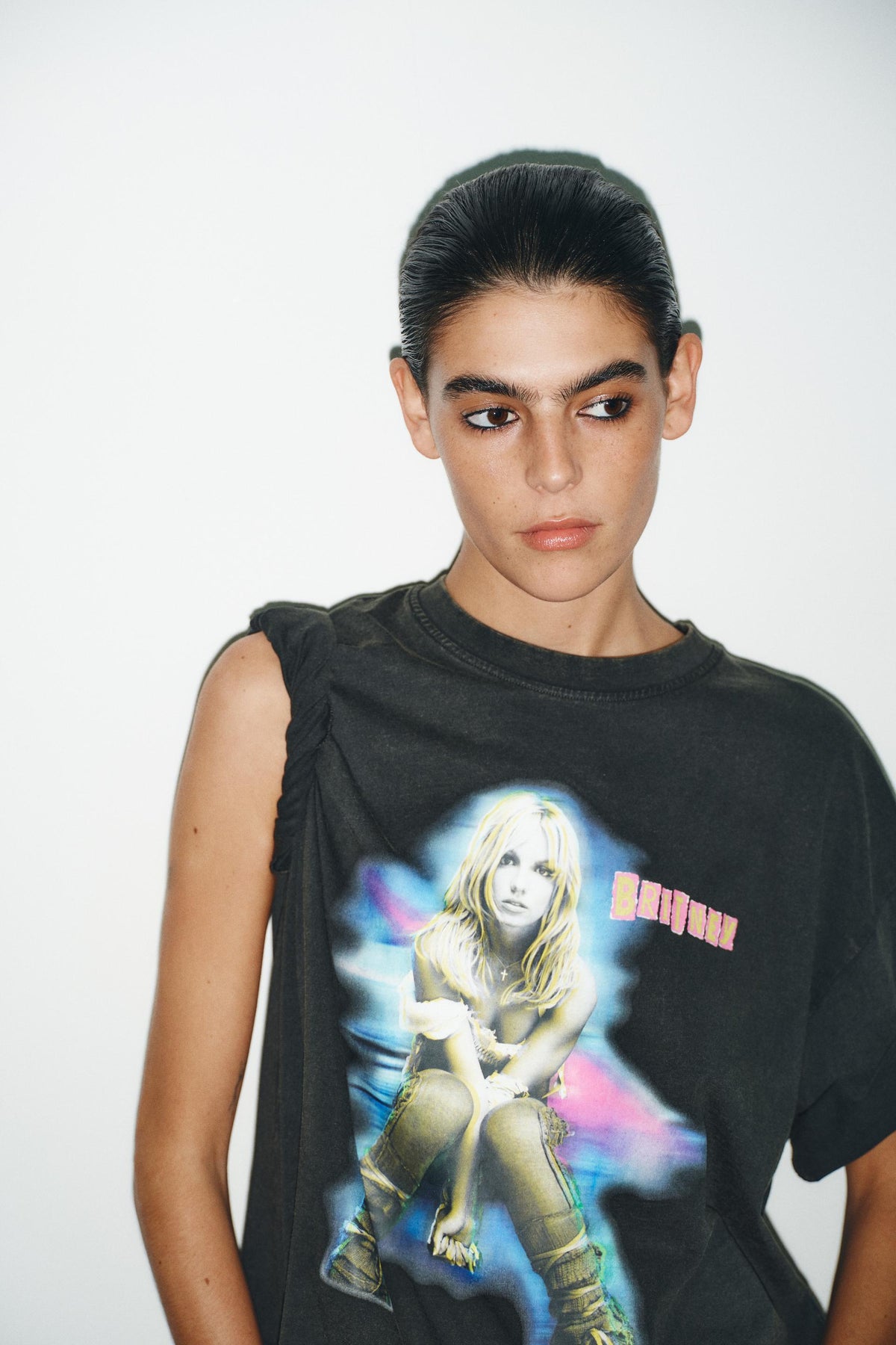 Faded-Effect T-Shirt