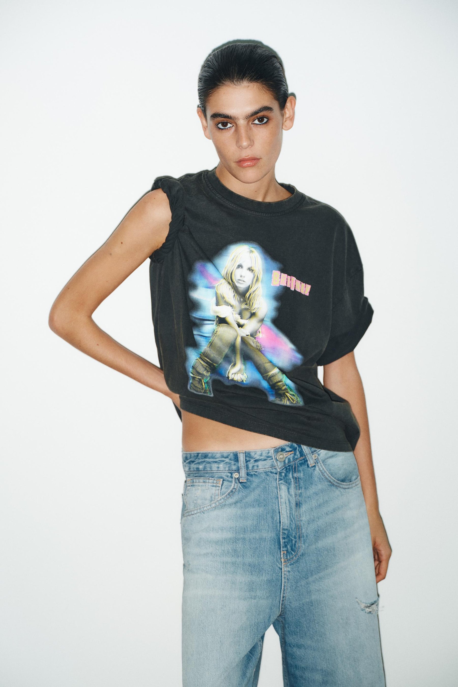 Faded-Effect T-Shirt