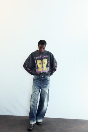 Washed-effect sweatshirt