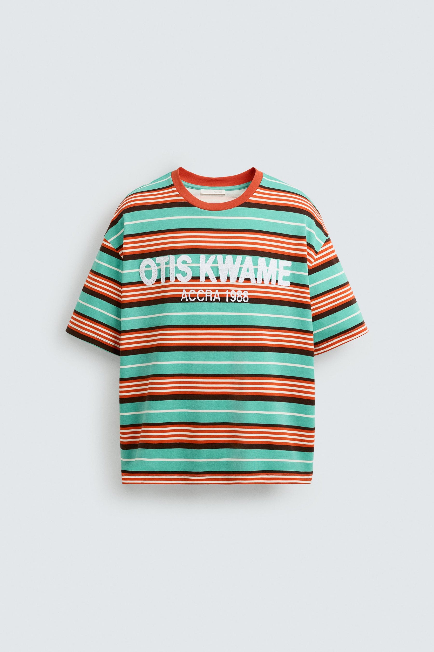 Striped Embroidered T-shirt - Image 7