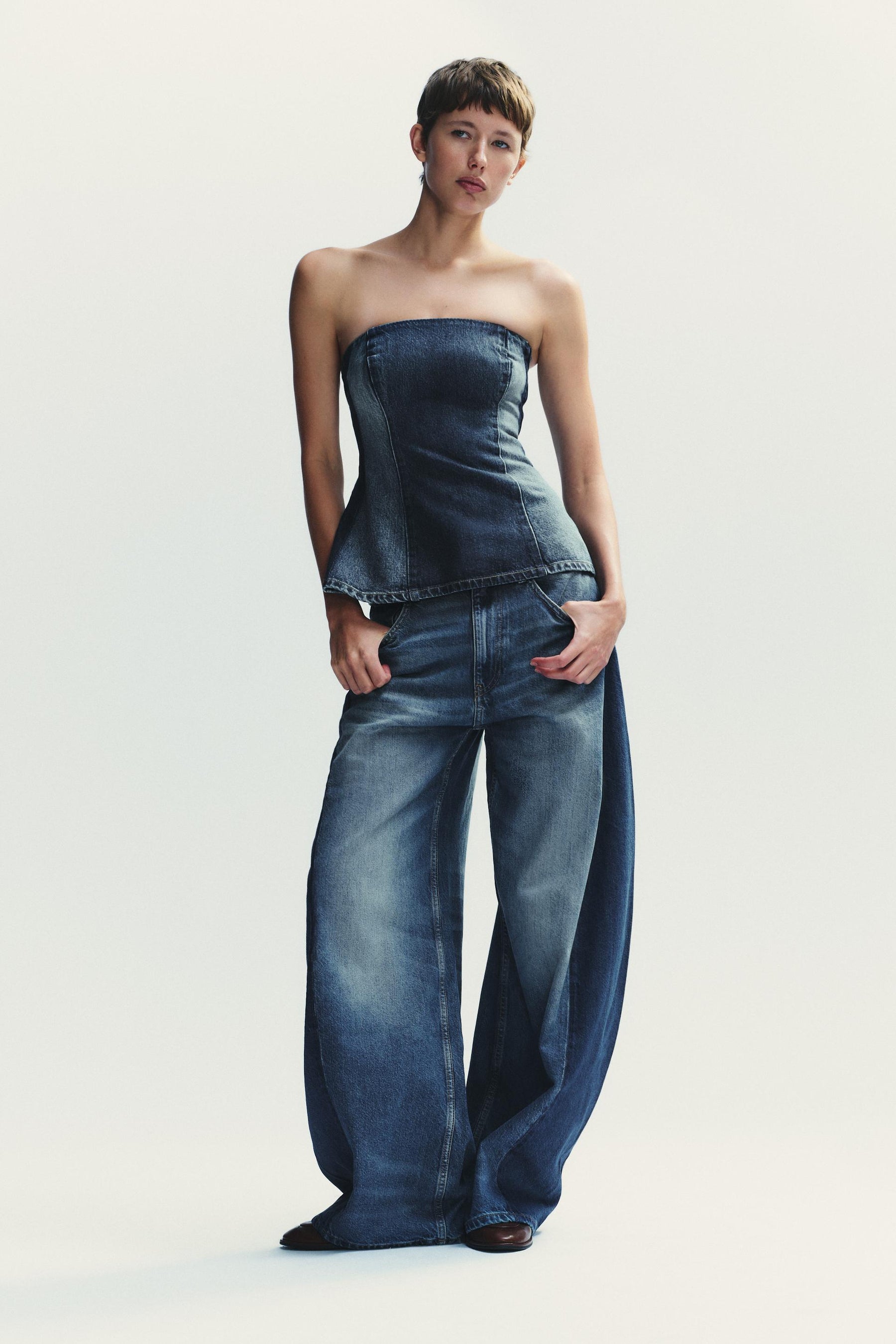High-Waist Balloon Jeans