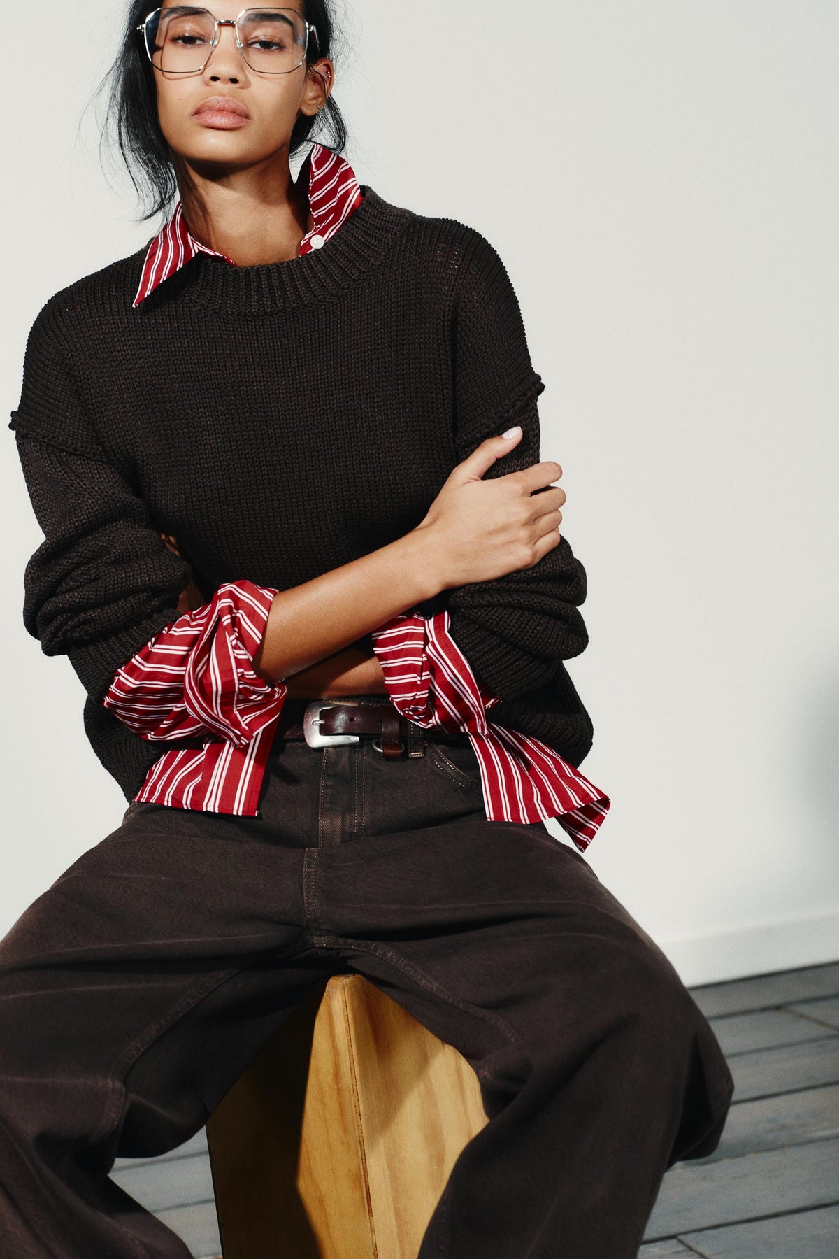 High-Waist Straight Jeans