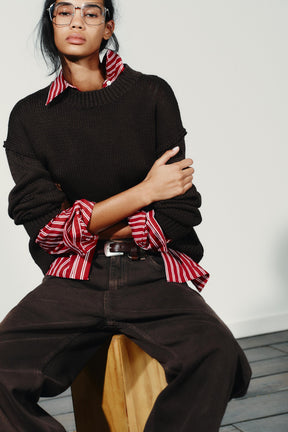 High-Waist Straight Jeans