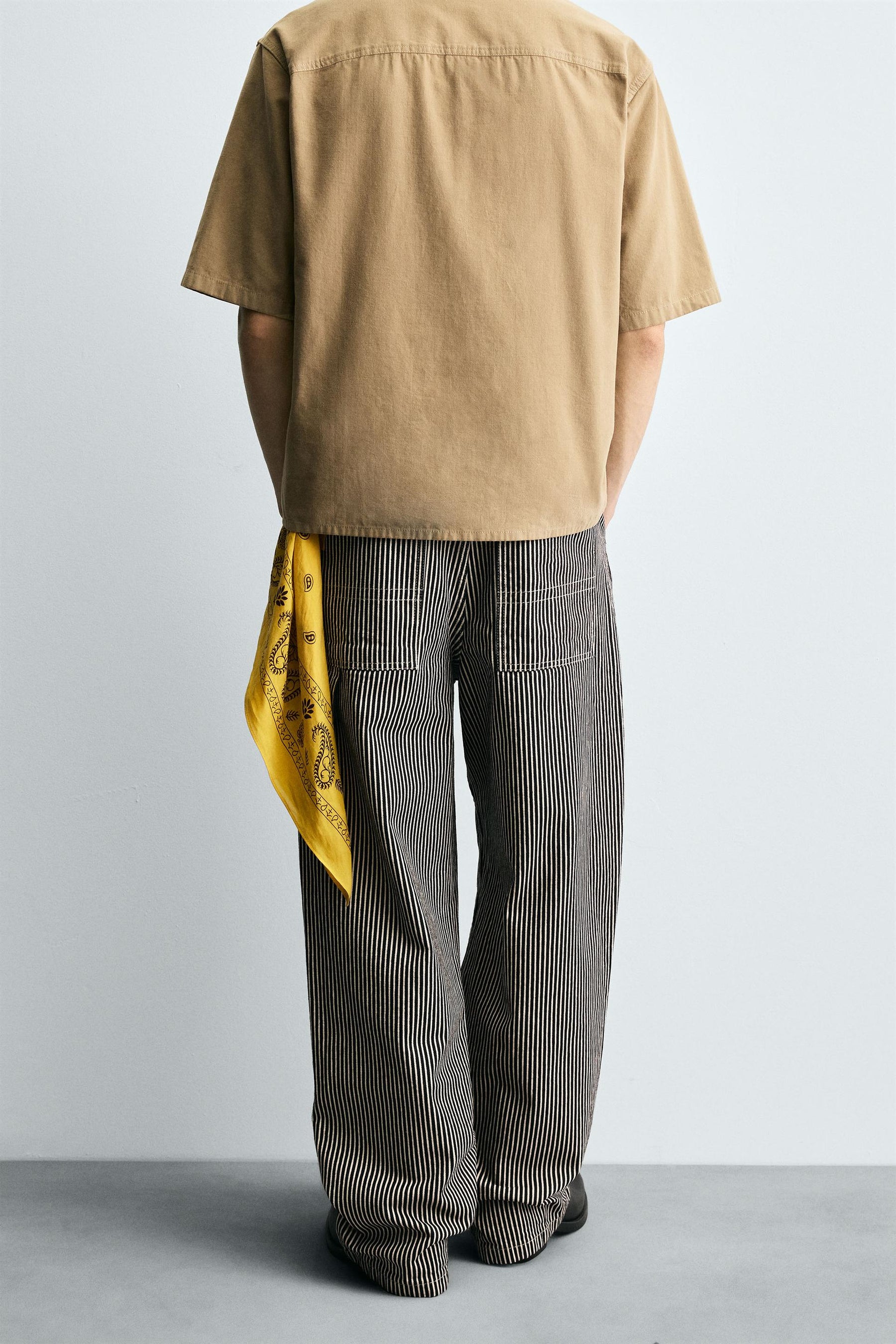 BAGGY FIT STRIPED CARPENTER TROUSERS - Image 3