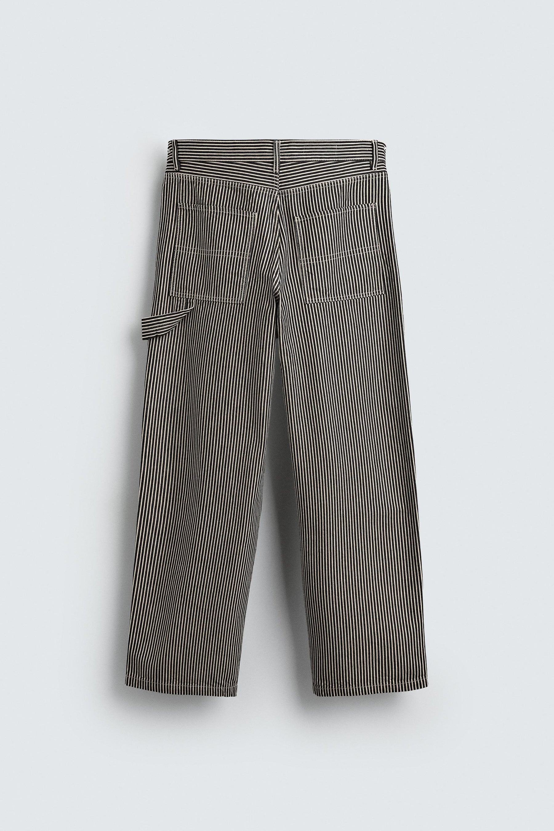 BAGGY FIT STRIPED CARPENTER TROUSERS - Image 8