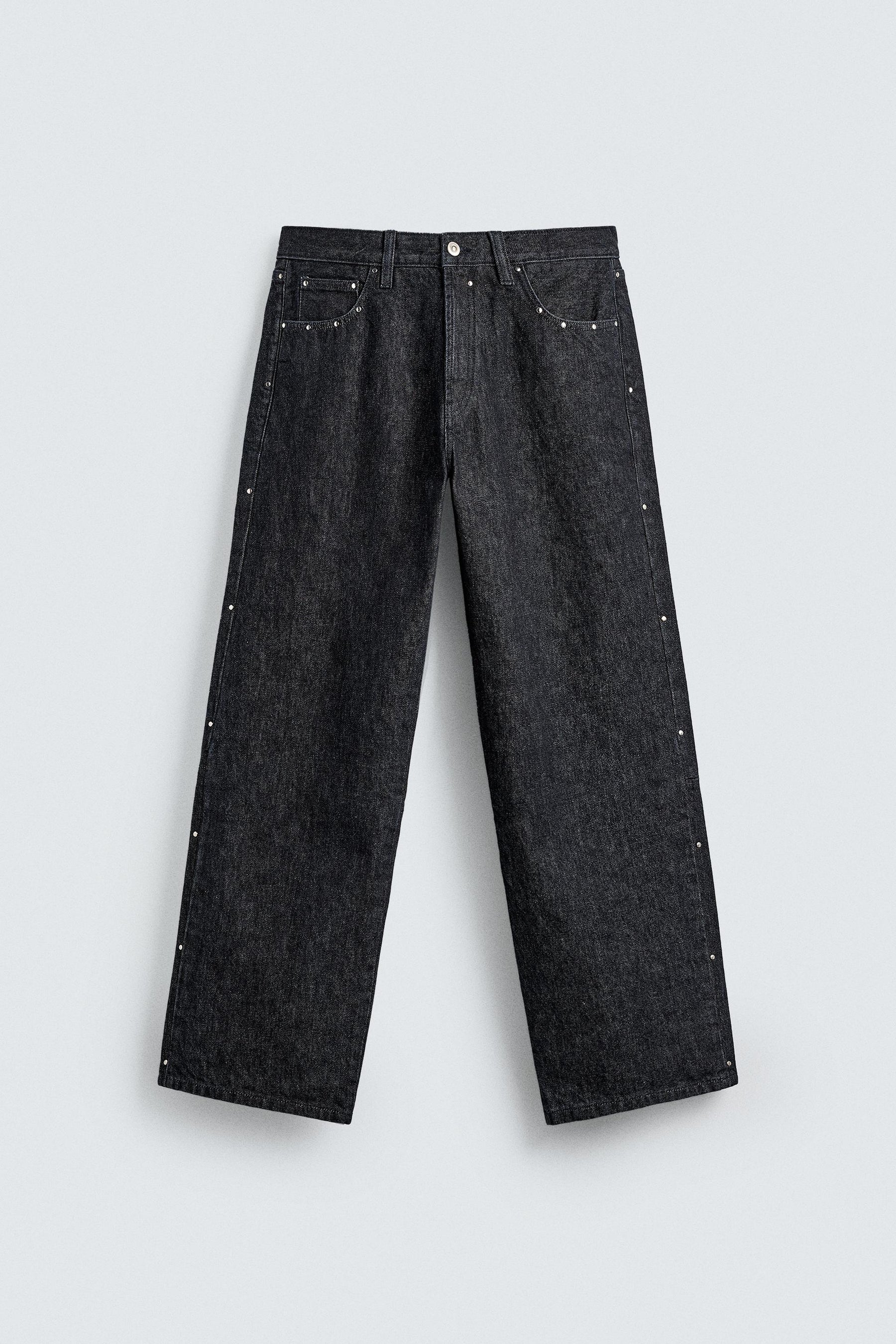 STUDDED STRAIGHT-LEG JEANS - Image 6