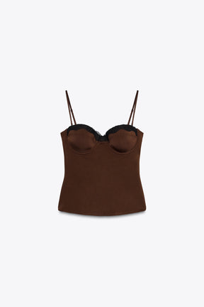 LACE BUSTIER TOP