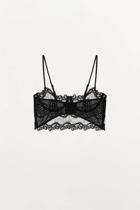 EMBROIDERED LACE UNDERWIRED BRALETTE