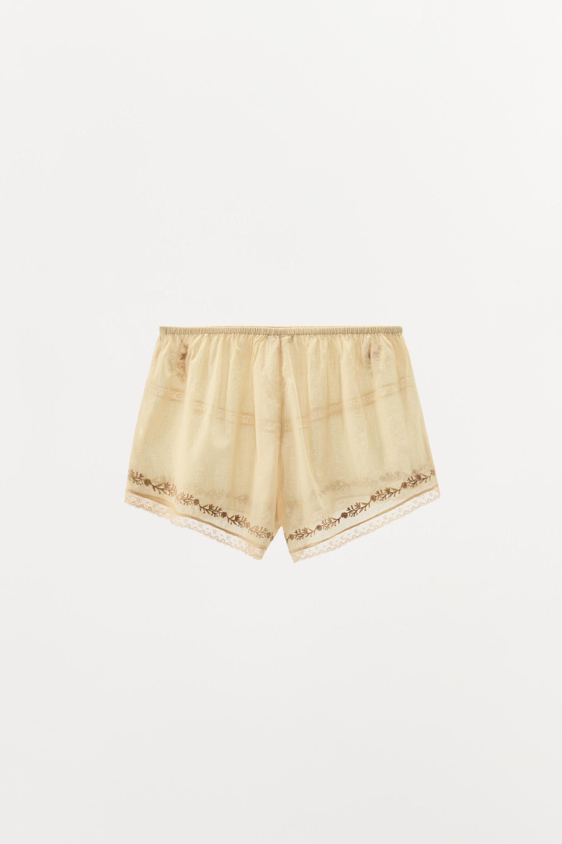 Floral Lace Embroidered Shorts