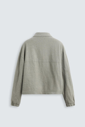 LINEN/COTTON TEXTURED JACKET - Image 7