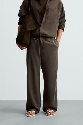 RELAXED FIT FLOWING TROUSERS - Image 2