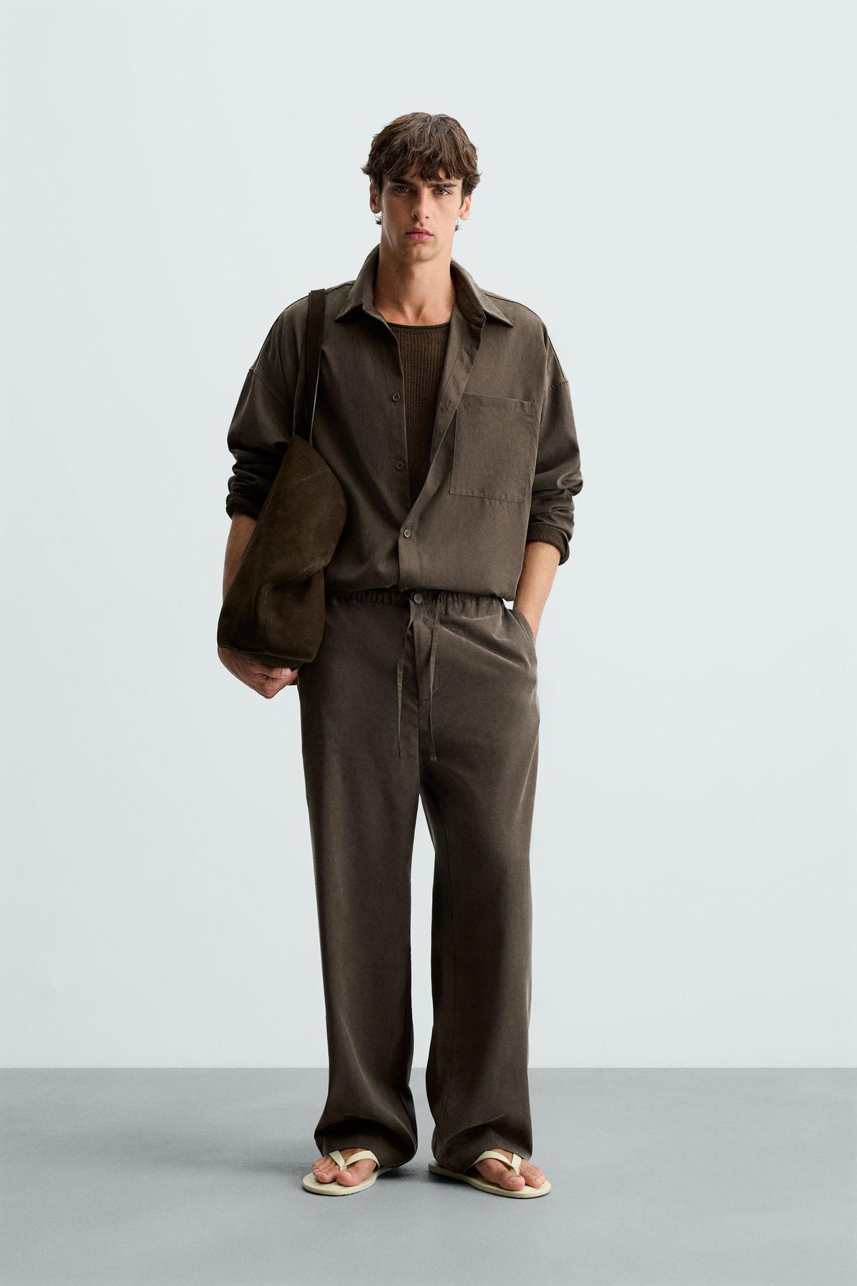 RELAXED FIT FLOWING TROUSERS - Image 1