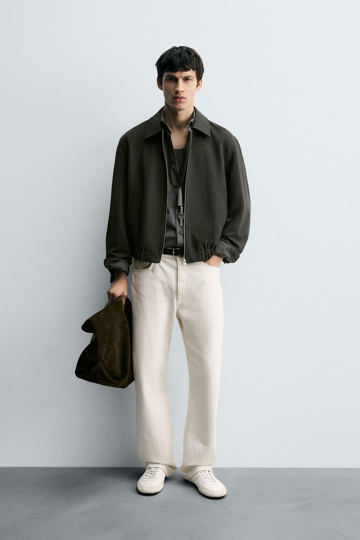 TEXTURED TWILL JACKET - Image 1