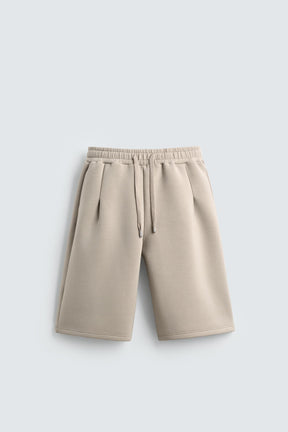 NEOPRENE-EFFECT BERMUDA SHORTS WITH DARTS - Image 5